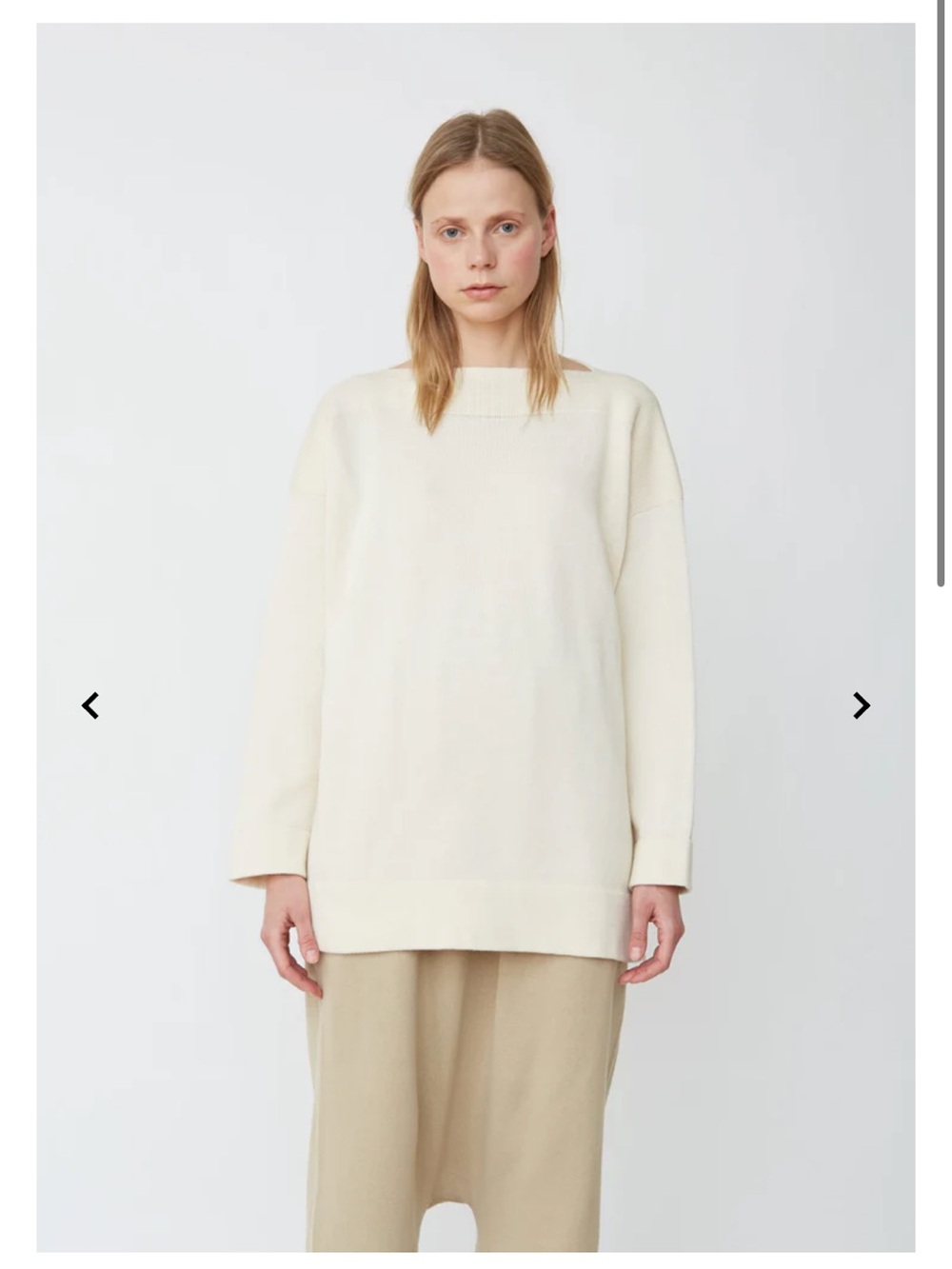 Lauren Manoogian Mariner Organic Cotton Sweater in Ecru Cream Small